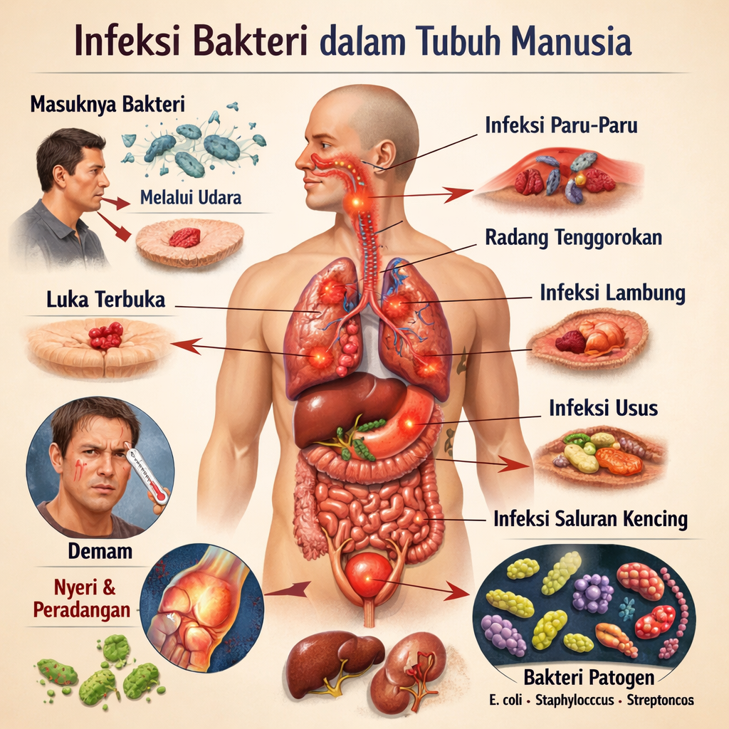 Human body bacterial infection overview – infokito